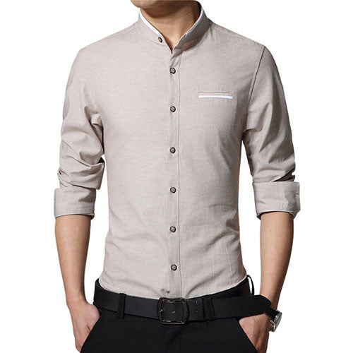 New Fashion Casual Men Shirt Long Sleeve