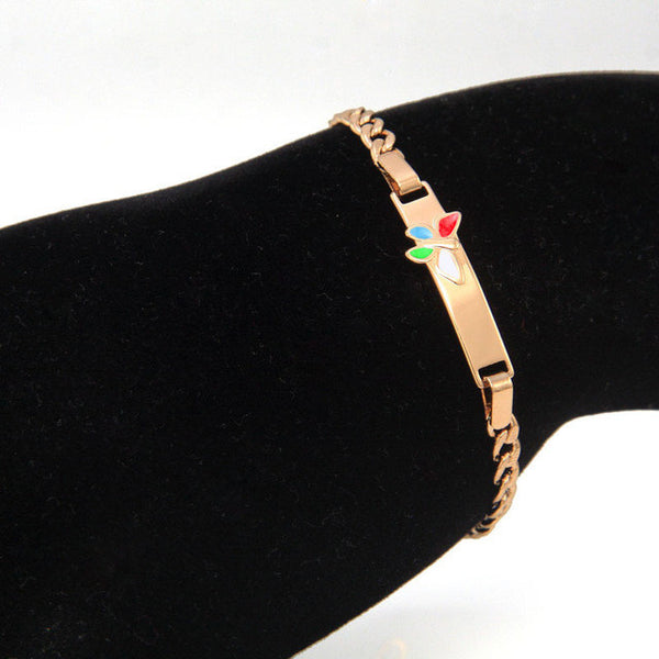 Girls Boys Baby Bracelets Gold Kids Jewelry