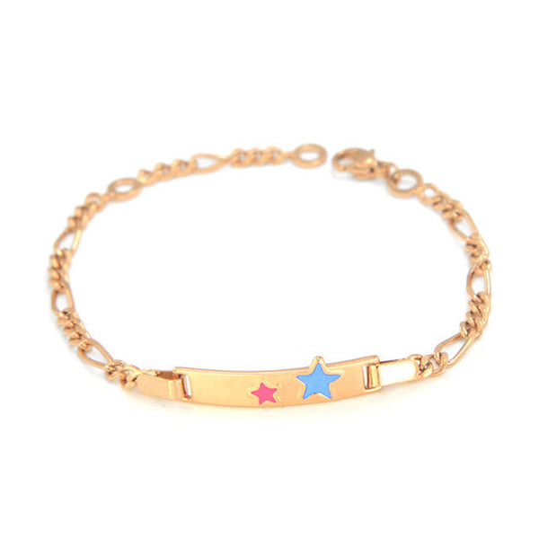 Girls Boys Baby Bracelets Gold Kids Jewelry