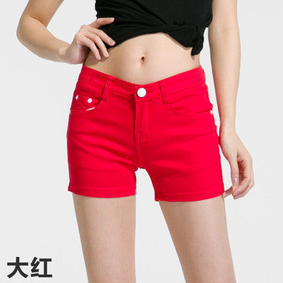 Summer Denim Shorts Slim Fit ladyies elastic waist sexy female Short Jeans for Women.