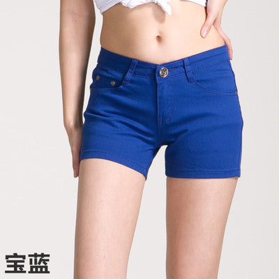 Summer Denim Shorts Slim Fit ladyies elastic waist sexy female Short Jeans for Women.