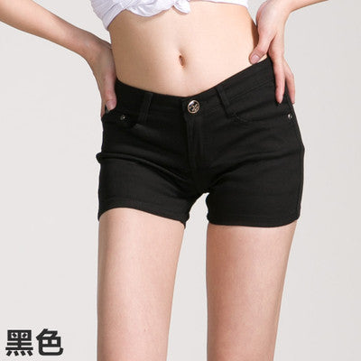 Summer Denim Shorts Slim Fit ladyies elastic waist sexy female Short Jeans for Women.