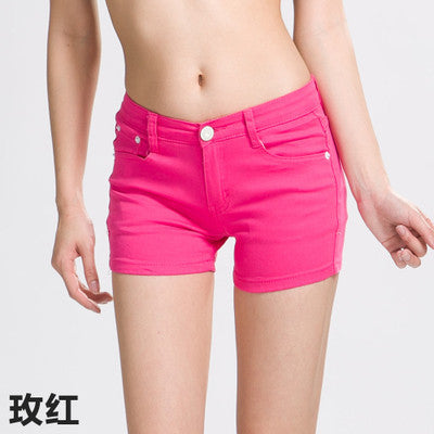 Summer Denim Shorts Slim Fit ladyies elastic waist sexy female Short Jeans for Women.