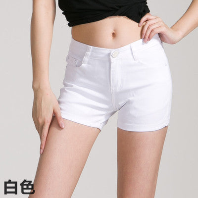 Summer Denim Shorts Slim Fit ladyies elastic waist sexy female Short Jeans for Women.