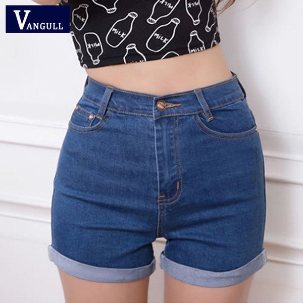 women's jeans Summer High Waist Stretch Denim Shorts.