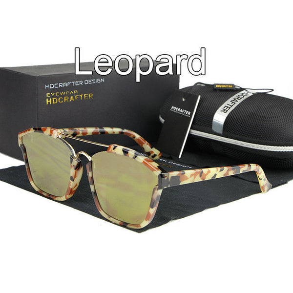 HDCRAFTER Brand Unisex Retro metal frame Sunglasses.