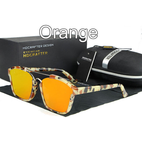HDCRAFTER Brand Unisex Retro metal frame Sunglasses.