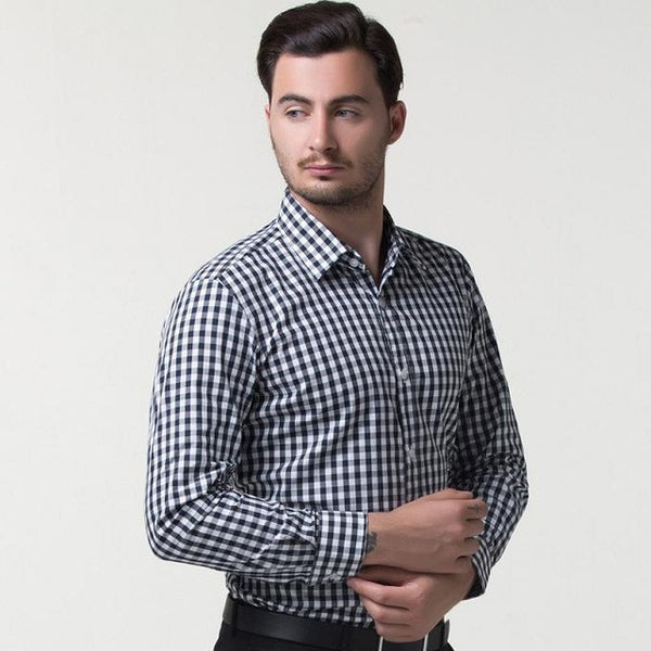 Men 2017 Long Sleeve Cotton Casual Men Shirt Stylish Slim Fit.