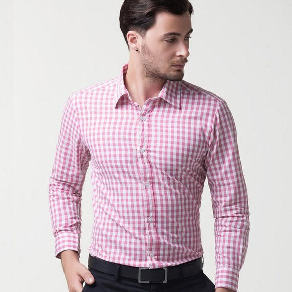 Men 2017 Long Sleeve Cotton Casual Men Shirt Stylish Slim Fit.