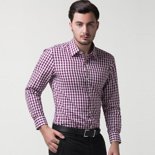 Men 2017 Long Sleeve Cotton Casual Men Shirt Stylish Slim Fit.