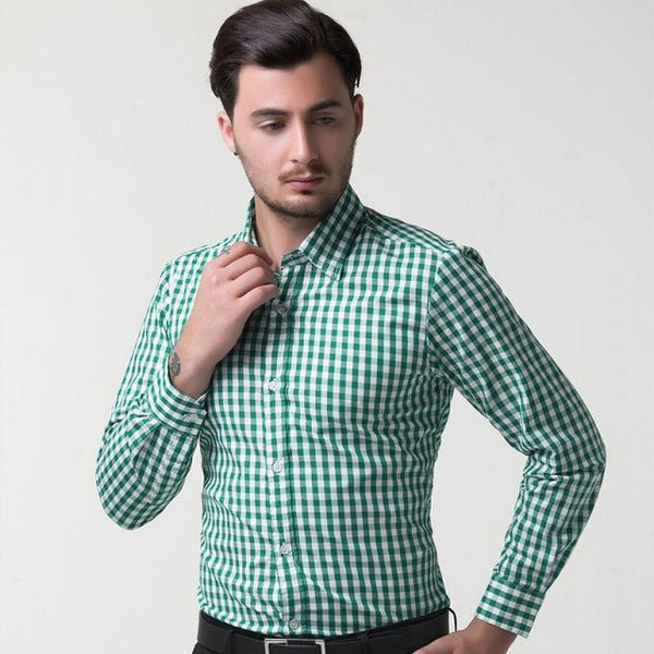 Men 2017 Long Sleeve Cotton Casual Men Shirt Stylish Slim Fit.