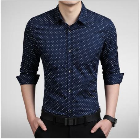 Men Wine Red Single Breasted Long Sleeve Shirt Casual Men Dress Shirt.