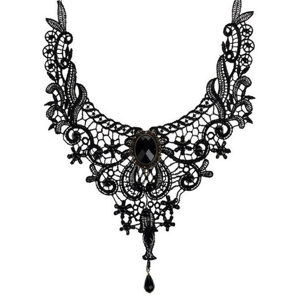 Handmade Jewerly Gothic Retro Vintage Lace Necklace Collar.