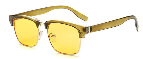 KINSANDE Square Computer Glasses Yellow Lens Anti Blue Ray Men Gaming Eyewear Glasses.