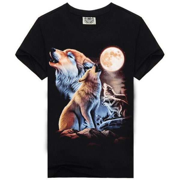Hot Sale Brand New Fashion Summer Men T-shirt 3d Print Nightmare Tiger Short-Sleeved.