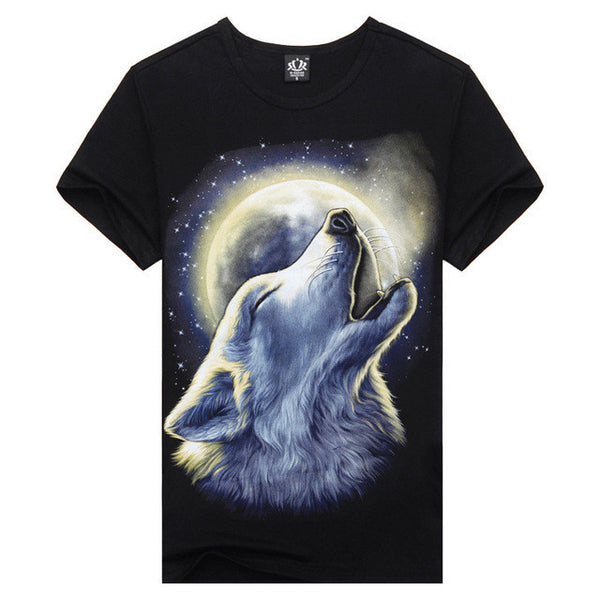 Hot Sale Brand New Fashion Summer Men T-shirt 3d Print Nightmare Tiger Short-Sleeved.