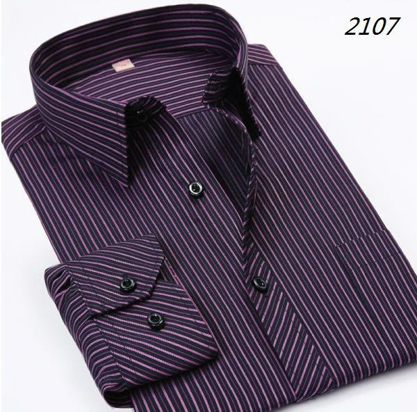 Men Shirt  2017 Striped Shirt Men Brand Business Casual Long Sleeve.