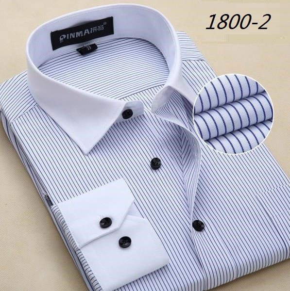 Men Shirt  2017 Striped Shirt Men Brand Business Casual Long Sleeve.