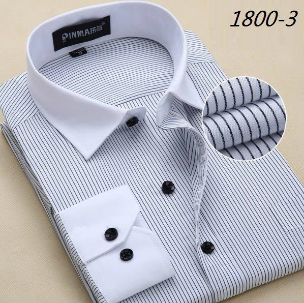 Men Shirt  2017 Striped Shirt Men Brand Business Casual Long Sleeve.