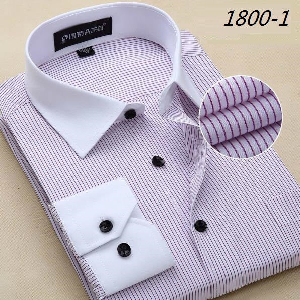 Men Shirt  2017 Striped Shirt Men Brand Business Casual Long Sleeve.