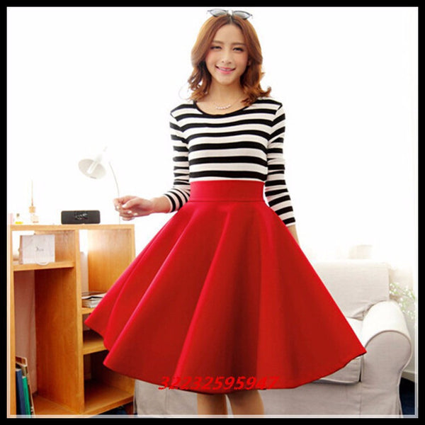 In The Autumn And Winter Grown Place Umbrella Skirt.