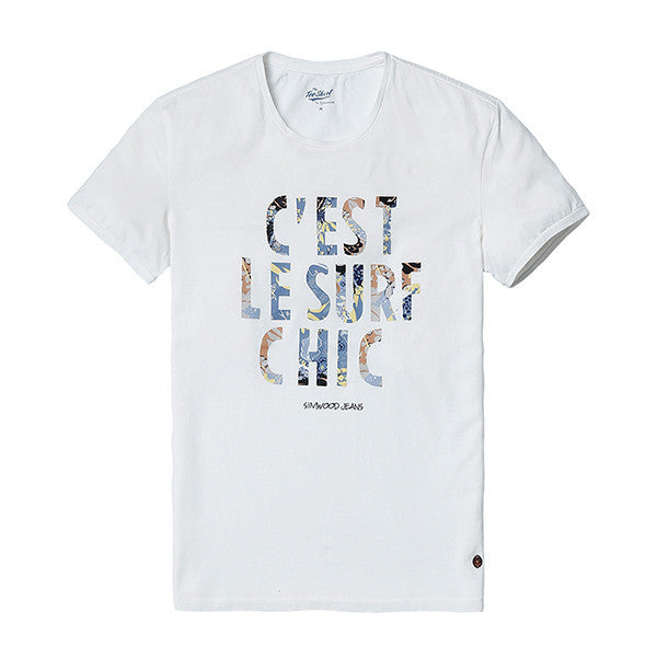 New Arrival Simwood Brand Clothing Men T-shirt Shortsleeved O-neck.