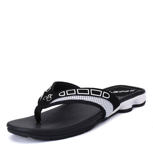 ROEGRE New Arrival Summer Comfortable Mens Flip Flops Outdoor Beach Sandals Black Blue Red White Casual Slippers