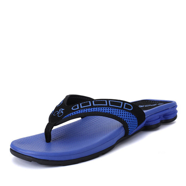 ROEGRE New Arrival Summer Comfortable Mens Flip Flops Outdoor Beach Sandals Black Blue Red White Casual Slippers