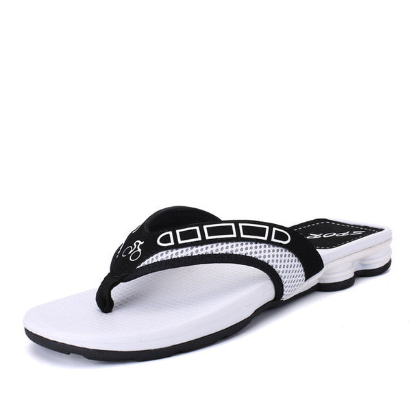 ROEGRE New Arrival Summer Comfortable Mens Flip Flops Outdoor Beach Sandals Black Blue Red White Casual Slippers