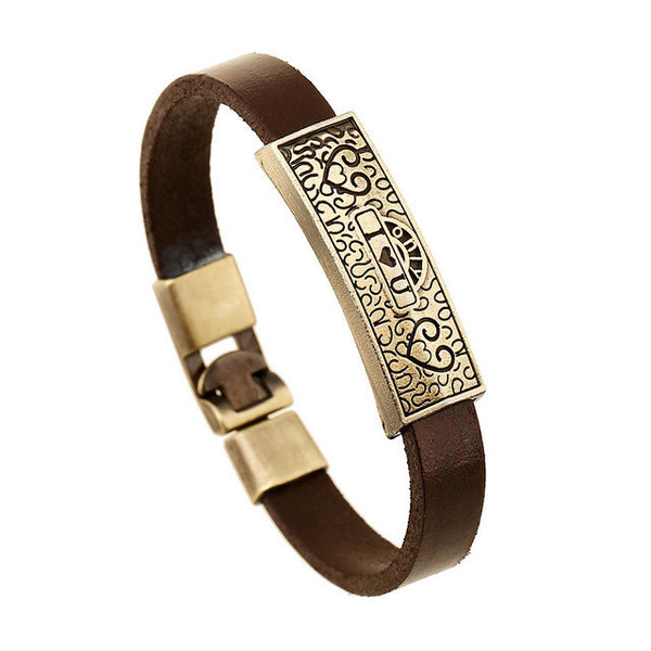 Male, femal Leather   Pulseira Masculina Braslet