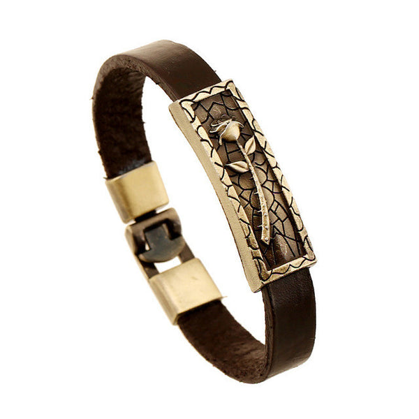 Male, femal Leather   Pulseira Masculina Braslet