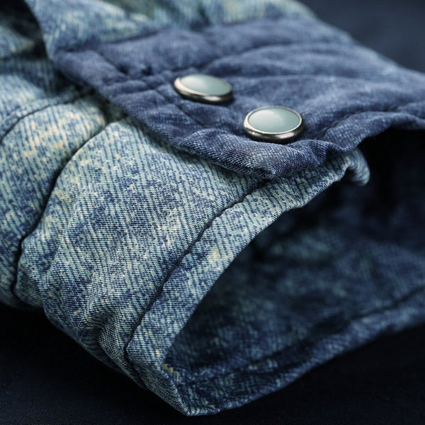 Denim Shirts Mens Cotton Army Shirts thick Camouflage Men's Casual Long Sleeve Cargo Shirt