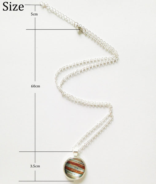 Rainbow Daisy Flower, Colorful Blossom Jewelry Glass Cabochon Round Neckless