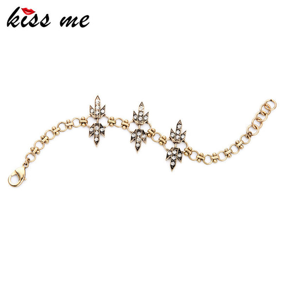 Female Braclets, Geometric Retro Antique Gold Plated Bracelets New Brand