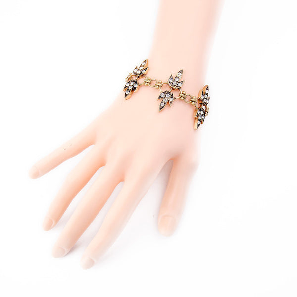 Female Braclets, Geometric Retro Antique Gold Plated Bracelets New Brand