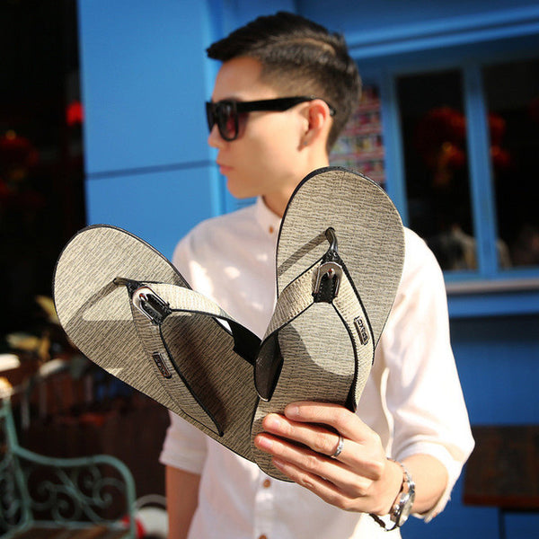 2017 New Arrival Fashion Slides Summer Cool Men Flip Flops British Style.
