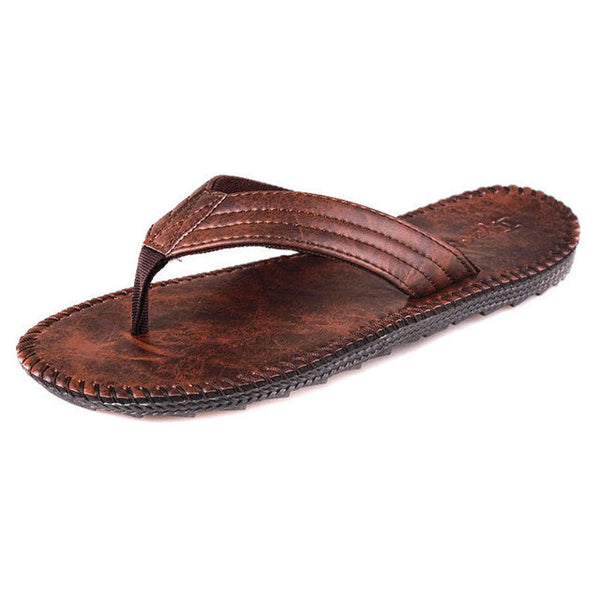 2017 New Arrival Good Quality Summer Cool Men Flip Flops British Style Boardered Beach Sandals Non-slide Male Indoor Slippers