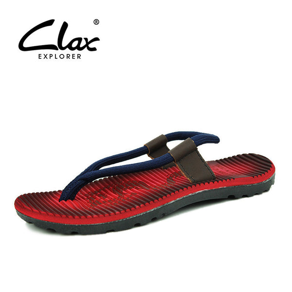 Clax Flip Flops Men 2017 Spring Summer Fashion Slippers Male Home Shoe Casual Red Blue Walking Shoe