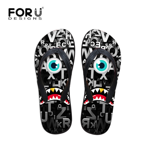 Brand High Quantity Sandals Casual Summer Men Flip Flops Black Emoji Boys Slippers Fashion Rubber Beach Flats Shoes Comfortable