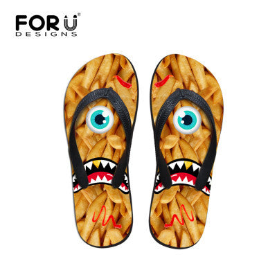 Brand High Quantity Sandals Casual Summer Men Flip Flops Black Emoji Boys Slippers Fashion Rubber Beach Flats Shoes Comfortable