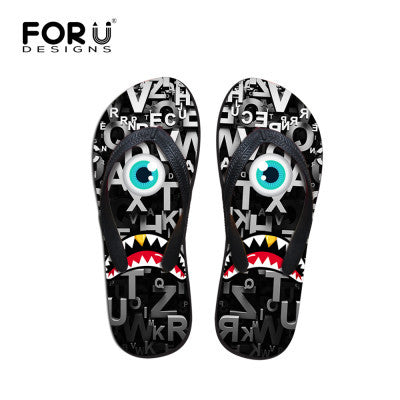 Brand High Quantity Sandals Casual Summer Men Flip Flops Black Emoji Boys Slippers Fashion Rubber Beach Flats Shoes Comfortable