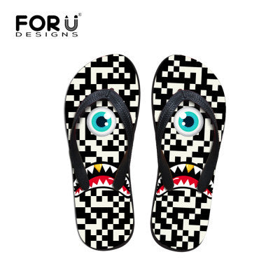 Brand High Quantity Sandals Casual Summer Men Flip Flops Black Emoji Boys Slippers Fashion Rubber Beach Flats Shoes Comfortable
