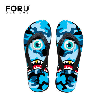 Brand High Quantity Sandals Casual Summer Men Flip Flops Black Emoji Boys Slippers Fashion Rubber Beach Flats Shoes Comfortable