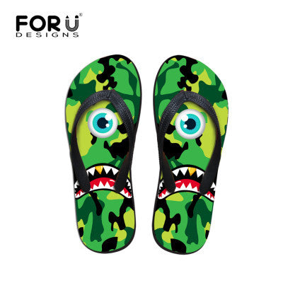 Brand High Quantity Sandals Casual Summer Men Flip Flops Black Emoji Boys Slippers Fashion Rubber Beach Flats Shoes Comfortable