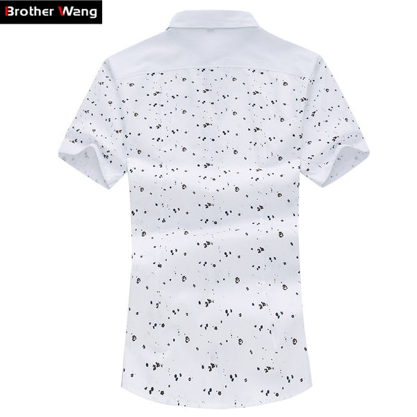 Men's Shirt 2017 Summer Thin Floral Short Sleeve Shirt.