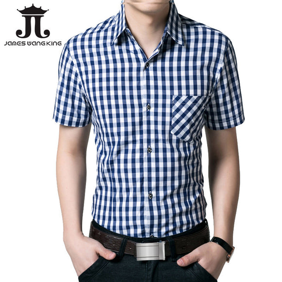 Hot summer Men Short Sleeve Shirts Slim.
