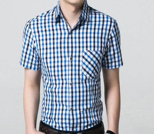 Hot summer Men Short Sleeve Shirts Slim.