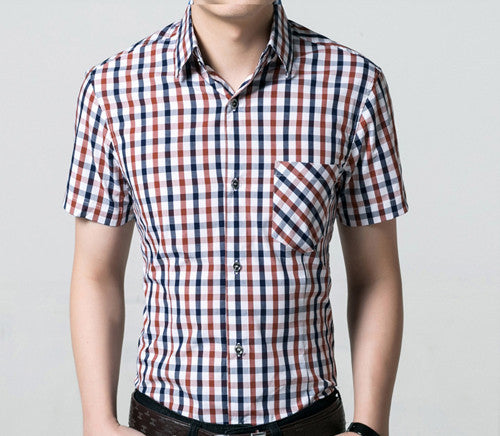 Hot summer Men Short Sleeve Shirts Slim.