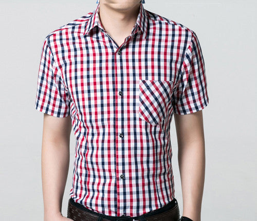 Hot summer Men Short Sleeve Shirts Slim.