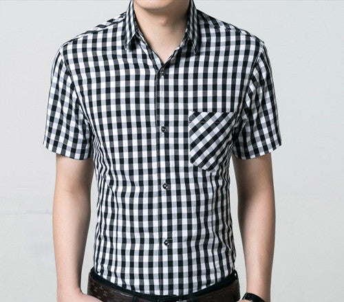 Hot summer Men Short Sleeve Shirts Slim.